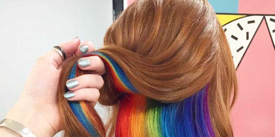 Llena tu cabello de color con la tendencia Hidden Rainbow